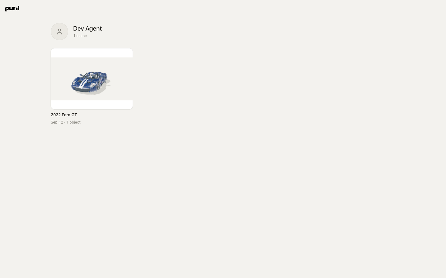 A creator page with a grid of shared scenes
